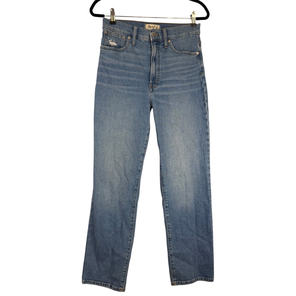 Madewell The Perfect Vintage Straight Crop Jean Medium Wash Denim Size 27